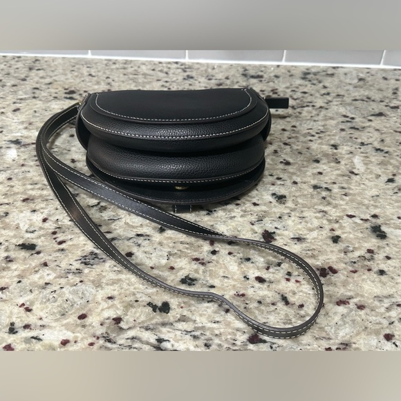Chloe Darryl Small Crossbody Saddle Bag Black